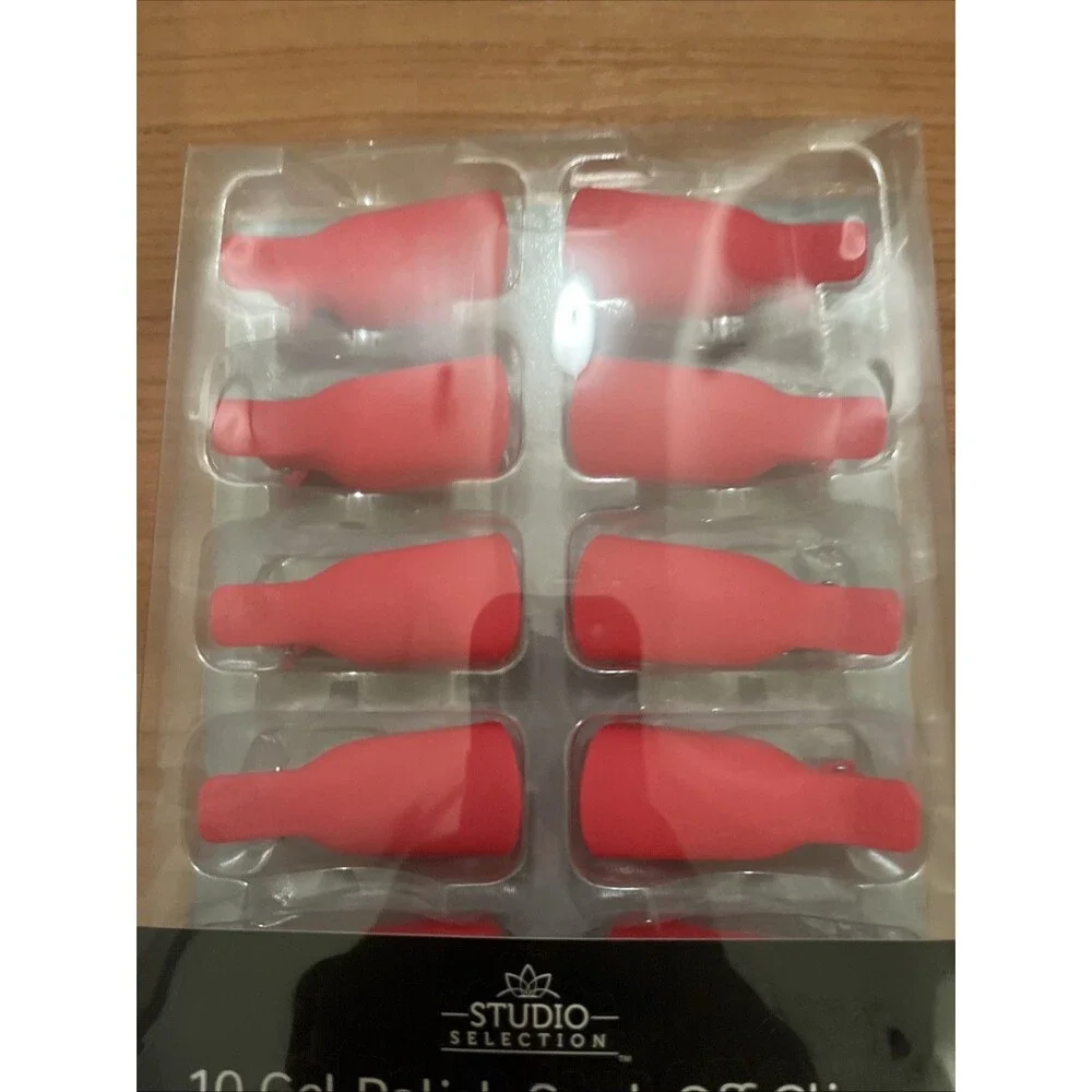 Studio Selection 10 Gel Polish Soak off Clips Pink